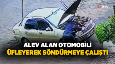 Diyarbakır’ın merkez Kayapınar ilçesinde sanayi sitesinde bir otomobil aniden alev