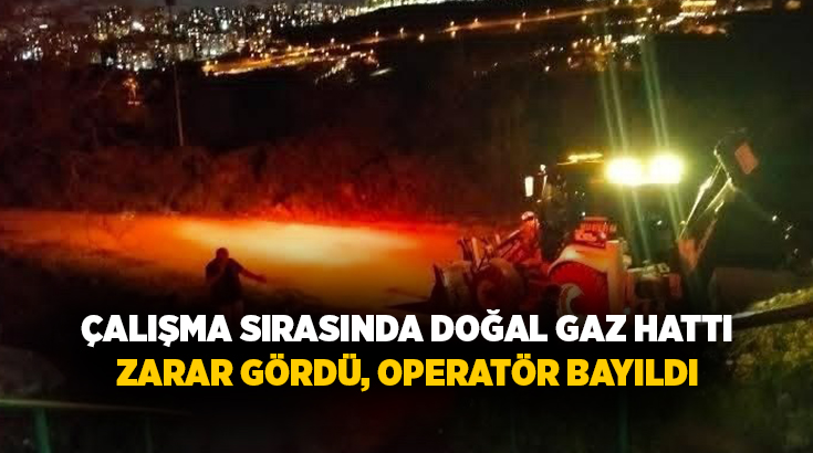 Kocaeli’nin İzmit ilçesinde altyapı çalışması sırasında doğal gaz hattının zarar