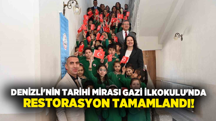 Denizli’nin simgelerinden Gazi İlkokulu’nda restorasyon tamamlandı. AK Parti Denizli Milletvekili