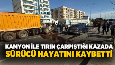 Mardin’de kamyon ile tırın çarpıştığı kazada yaralanan sürücü, kaldırıldığı hastanede