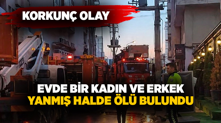 Batman’da bir evde bir kadın ve bir erkek yanmış vaziyette