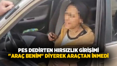 Bursa’nın Orhangazi ilçesinde bir otomobile girerek aracı çalmak isteyen kadın,