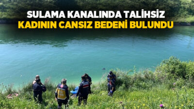 Adana’nın Yüreğir ilçesindeki sulama kanalında kadın cesedi bulundu.