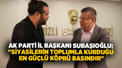 AK Parti Denizli İl Başkanı Muhammet Subaşıoğlu, Denizli Gazeteciler Cemiyeti