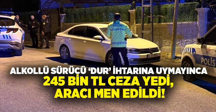 Denizli’nin Çivril ilçesinde uygulama noktasında polis ekiplerinin ‘Dur’ ihtarına uymayan