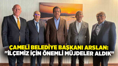 Çameli Belediye Başkanı Cengiz Arslan ve beraberindeki heyet, önceki dönem