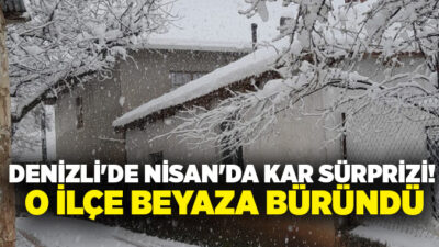 Denizli’de bahar havası beklenirken, Çameli ilçesinde kış yeniden yüzünü gösterdi.