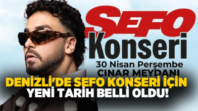 Denizli Büyükşehir Belediyesi, ertelenen Sefo konserinin yeni tarihini duyurdu. Binlerce