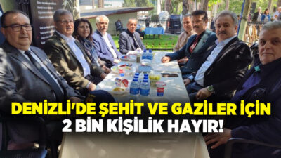 Türkiye Muharip Gaziler Derneği Denizli Şubesi tarafından düzenlenen pilav hayrında,