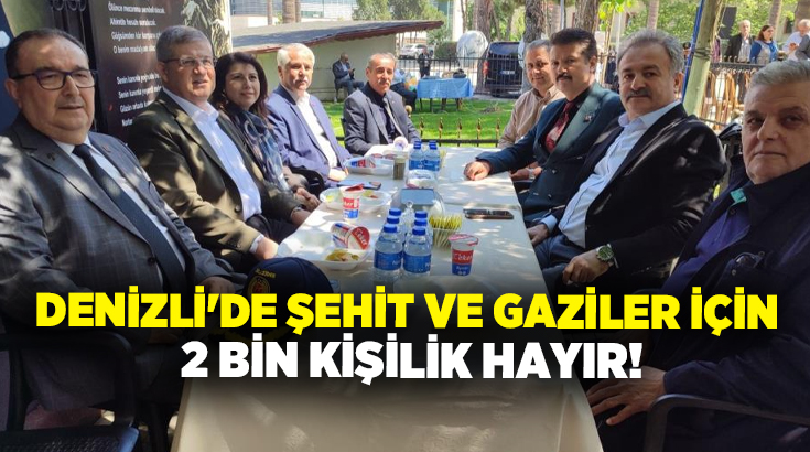 Türkiye Muharip Gaziler Derneği Denizli Şubesi tarafından düzenlenen pilav hayrında,