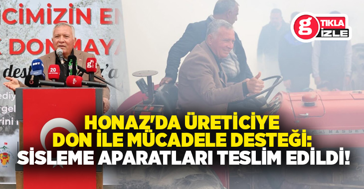 Honaz Belediyesi, don ve buzlanmaya karşı üreticileri korumak amacıyla sisleme