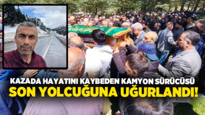 Denizli’nin Çameli ilçesinde yağış sonrası kayganlaşan yolda kontrolden çıkarak devrilen