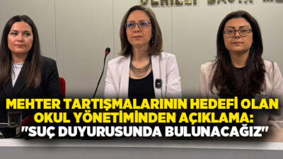 Denizli Zübeyde Hanım Anaokulu’nda 23 Nisan kutlamalarında mehter marşının yarıda