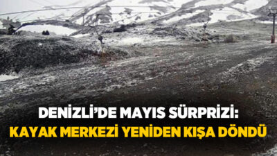 Denizli’de bahar ayları yaşanırken, yüksek kesimlerde etkili olan kar yağışı