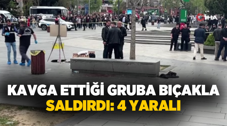 Beşiktaş iskelesi önündeki iki grup arasında çıkan tartışma bıçaklı kavgaya