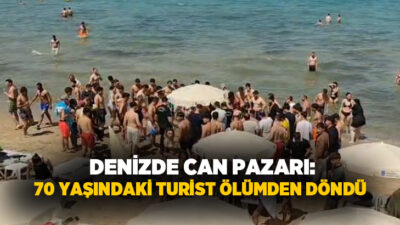 Aydın'ın Kuşadası ilçesine kruvaziyer gemiyle gelen ve denizde boğulma tehlikesi
