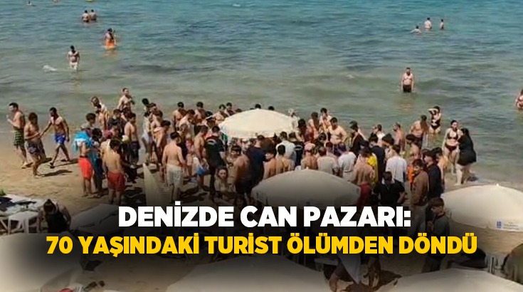 Aydın'ın Kuşadası ilçesine kruvaziyer gemiyle gelen ve denizde boğulma tehlikesi