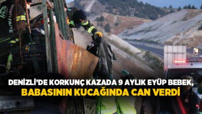 Denizli'nin Sarayköy ilçesinde bariyerlere çarpan yolcu otobüsünün alev alması sonucu