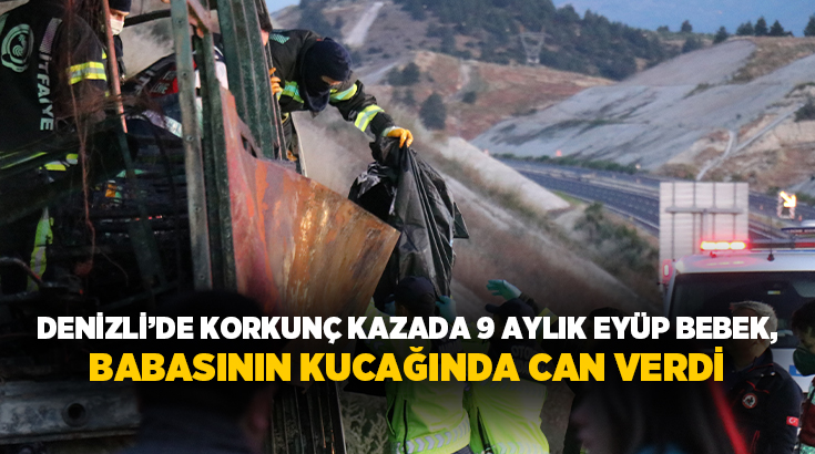 Denizli'nin Sarayköy ilçesinde bariyerlere çarpan yolcu otobüsünün alev alması sonucu