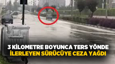 Bursa’nın İnegöl ilçesinde çevre yolunda yaklaşık 3 kilometre boyunca ters