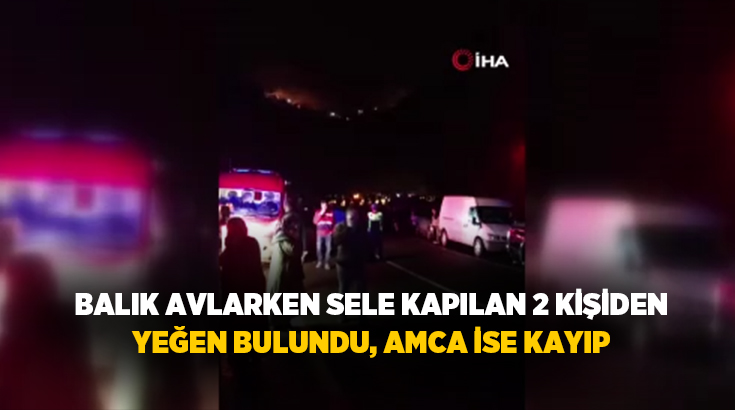 Giresun’un Yağlıdere ilçesinde balık avlamak için dereye giren amca ile