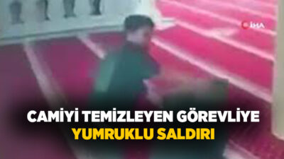 Bahçelievler’de bir caminin temizliğini yapan görevli, bir kişinin yumruklu saldırısına