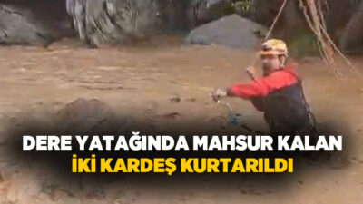 Uşak’ta doğa yürüyüşü için gittikleri Taşyaran Vadisi’nde su debisinin yükselmesi