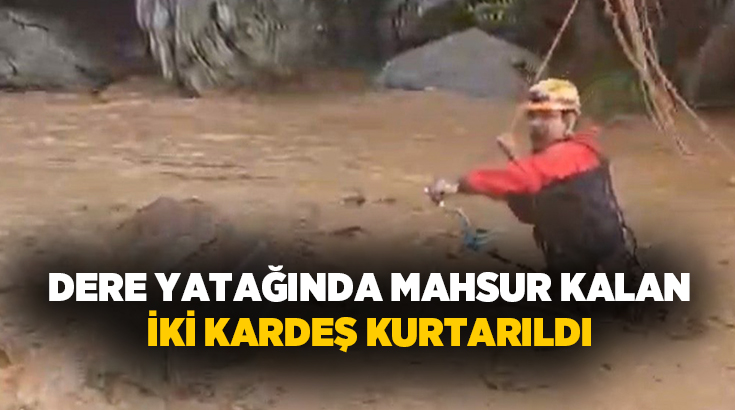 Uşak’ta doğa yürüyüşü için gittikleri Taşyaran Vadisi’nde su debisinin yükselmesi