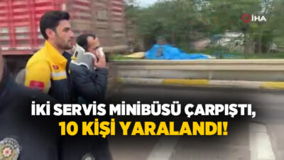 Tokat’ın Erbaa ilçesinde iki minibüsün çarpışması sonucu meydana gelen trafik