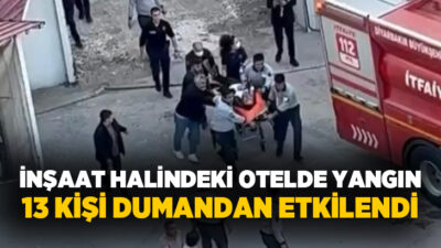 Diyarbakır’ın merkez Kayapınar ilçesinde inşaat halindeki bir otelde çıkan yangında