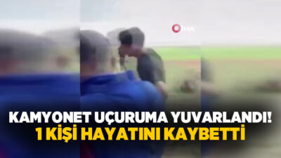 Şanlıurfa’nın Siverek ilçesine bağlı Karabahçe Gazi köyünde kamyonetin uçuruma yuvarlandığı