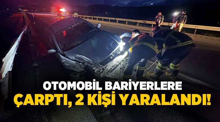 Kastamonu’nun Tosya ilçesi D100 karayolunda otomobilin bariyerlere çarpması neticesinde meydana
