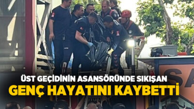 Manisa’nın Yunusemre ilçesinde yaya üst geçidindeki asansöre binmek isteyen 24