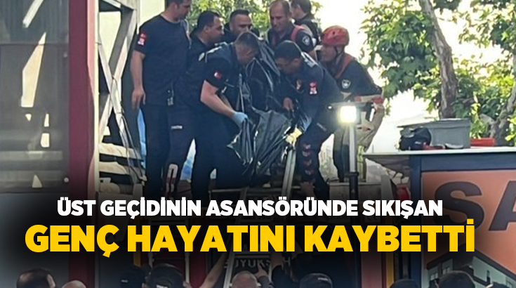 Manisa’nın Yunusemre ilçesinde yaya üst geçidindeki asansöre binmek isteyen 24