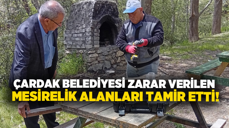 Çardak Belediyesi tarafından Göz Mevkii’nde vatandaşların kullanımına sunulan mesirelik alandaki