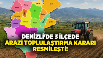 Denizli’nin Acıpayam, Serinhisar ve Bekilli ilçelerinde arazi toplulaştırma ve tarla