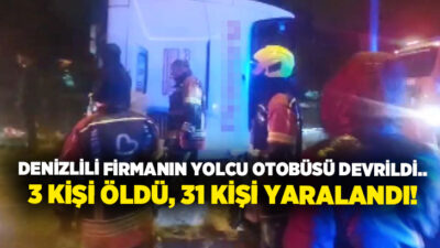 Balıkesir’in Bandırma ilçesinde yolcu otobüsü sürücünün direksiyon hakimiyetini kaybetmesi sonucu