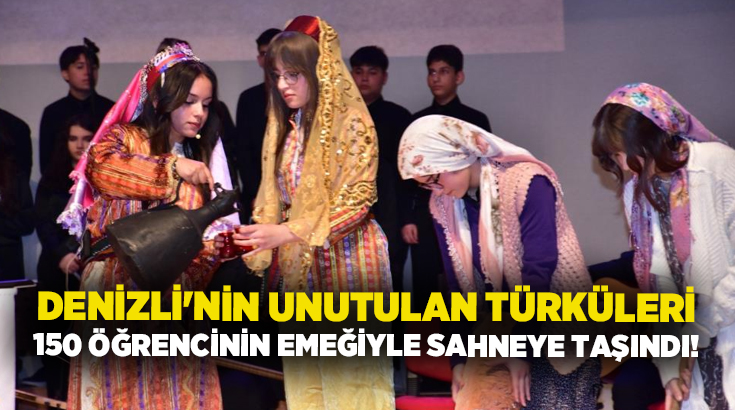 Denizli Hakkı Dereköylü Güzel Sanatlar Lisesi öğretmen ve öğrencileri, ilçe