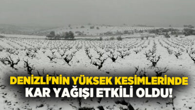 Denizli’de geçtiğimiz hafta mevsim normalleri üzerine çıkan hava sıcaklıkları yerini