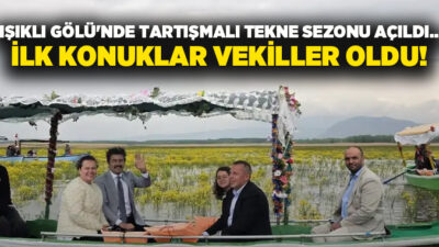 Çivril Işıklı Gölü’nde tekne sezonu başladı. Tartışmalara rağmen açılışın ilk