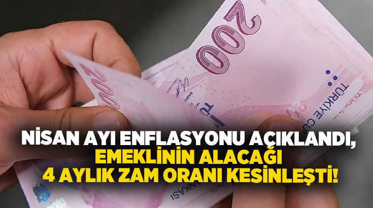 TÜİK, nisan ayı enflasyonunu yüzde 4,18 olarak açıkladı. Böylelikle SSK