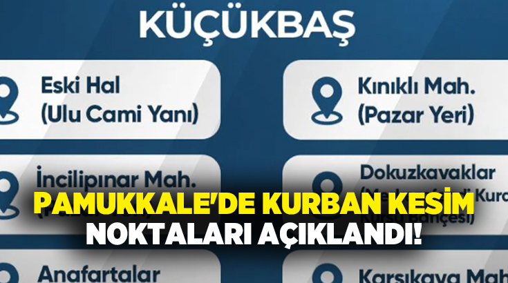 Pamukkale Belediyesi Kurban Bayramı hazırlıklarını tamamladı. İlçede 7 kurban kesim