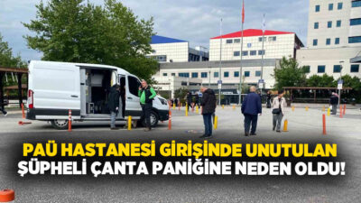 Denizli’de Pamukkale Üniversitesi Hastanesi bahçesinde unutulan çanta bomba şüphesiyle kontrollü