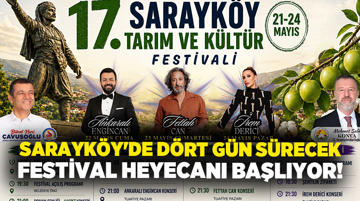 Sarayköy Belediyesi tarafından bu yıl 17’ncisi düzenlenecek olan Sarayköy Tarım