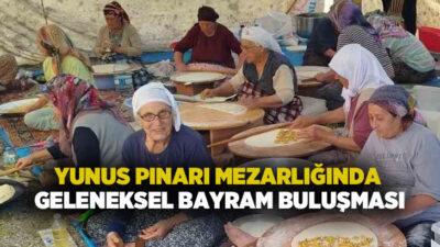 Denizli’nin Çameli ilçesinde bulunan Yunus Pınarı Mezarlığında mahalle halkının katkılarıyla