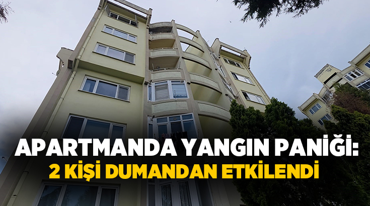 Kütahya'da 6 katlı bir apartmanın asansör dairesinde çıkan yangın paniğe