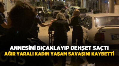 Bursa’da bir şahıs, tartıştığı annesini defalarca bıçakladı. Kanlar içinde sokağa