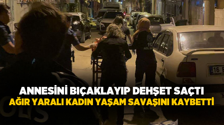 Bursa’da bir şahıs, tartıştığı annesini defalarca bıçakladı. Kanlar içinde sokağa