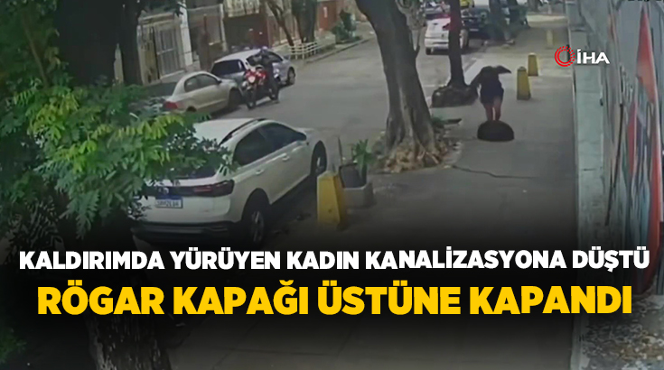 Brezilya’da kaldırımda yürüyen kadın, rögar kapağı sabit olmayan kanalizasyona düştü.