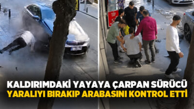 İstanbul'da kaldırımda yürürken arkasından gelen lüks bir otomobilin çarpması sonucu